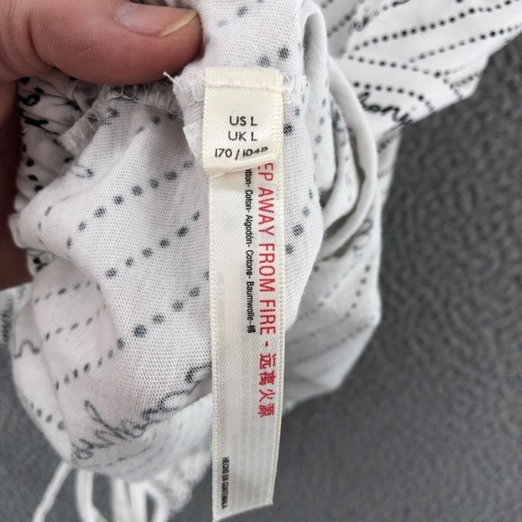 Maeve Anthropologie Womens Large White Graphic Bonjour Cinched Waist Shirt - Picture 6 of 10